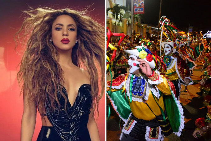 Shakira háo hức tham gia lễ hội hóa trang Barranquilla